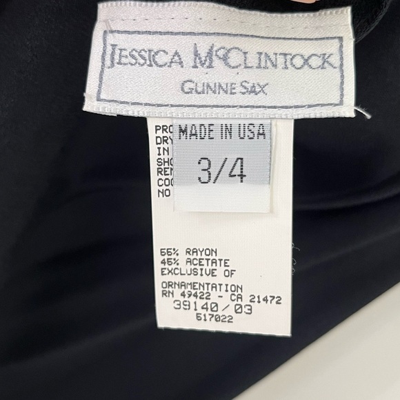 Jessica McClintock Gunne Sax Vintage Dress Open Back Prom Maxi Sz L - Picture 6 of 7